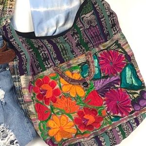 Boho Embroidered Satchel Bag